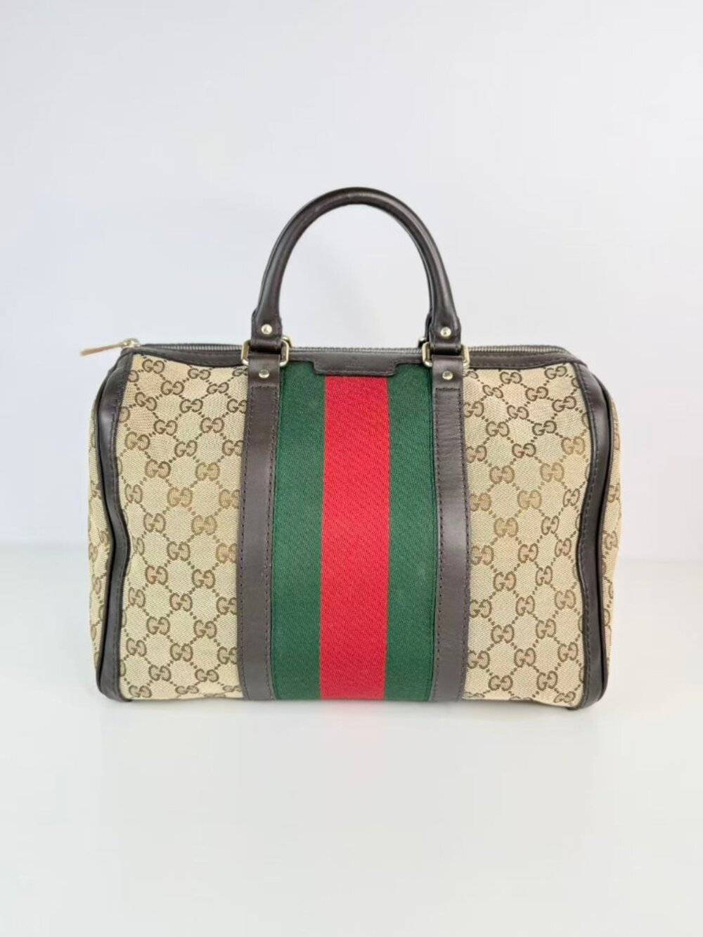 Gucci vintage gg canvas web boston bag - Picture 3 of 13